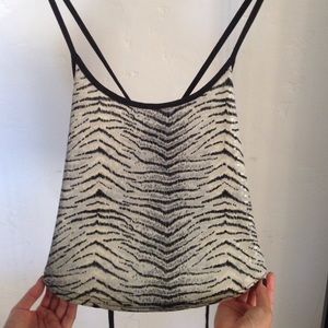 REDUCED PRICE - Morgan De Toi Zebra Sequin Top